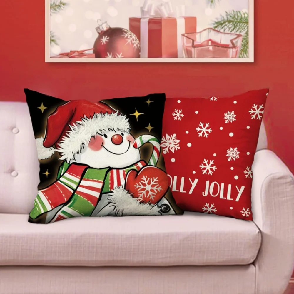 Festive Holiday Pillow Covers Set Of 4